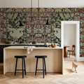 Flowers and Berries Red Mural Wallpaper - room preview 03