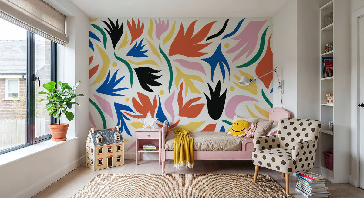 Tulip Cut Out, Light Mural Wallpaper - room preview 03