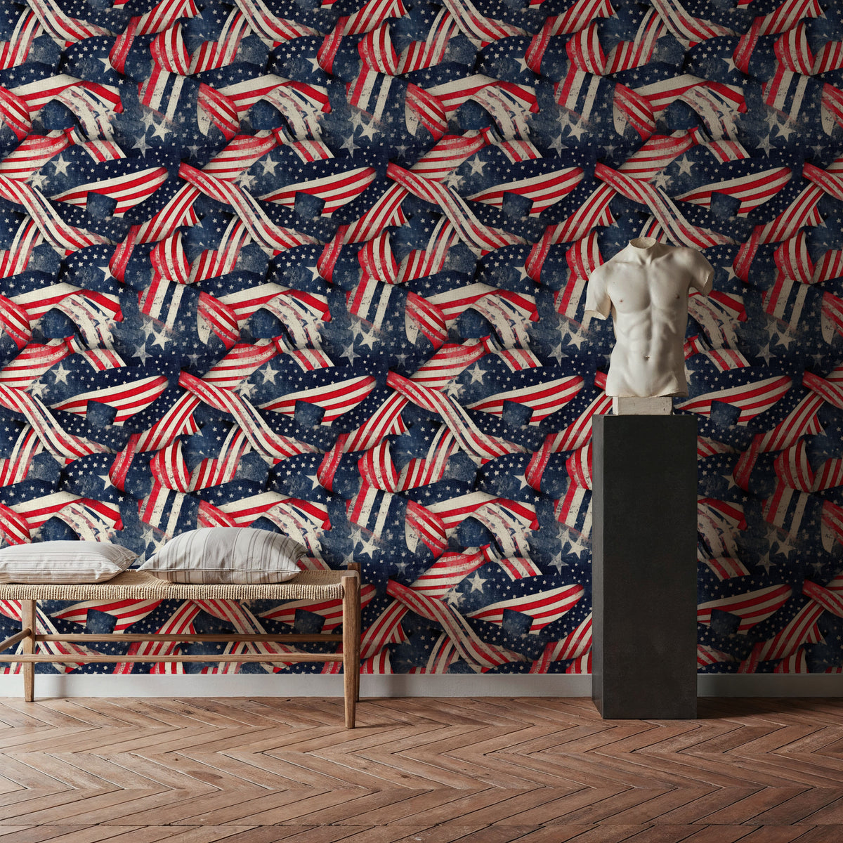 Stars & Stripes Mural Wallpaper - room preview 03