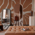 Blooming Joy II Terracotta Mural Wallpaper - room preview 03