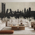 Madrid Skyline Concrete Mural Wallpaper - room preview 03