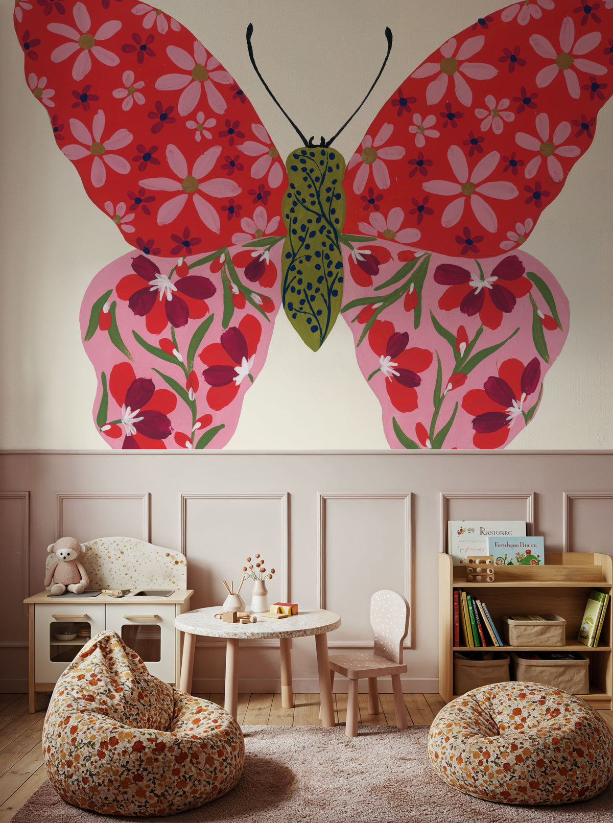 Blooming Butterfly II Mural Wallpaper - room preview 03