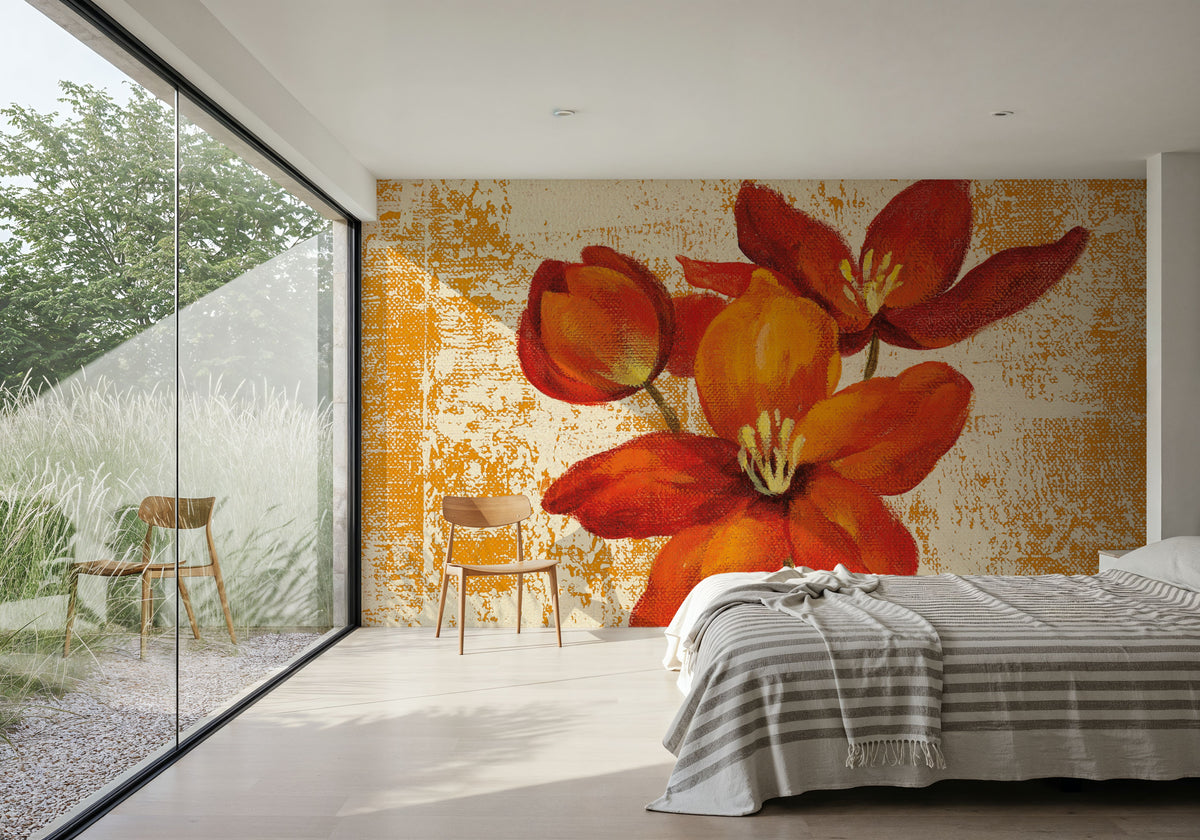 Jewel Flower VIII Mural Wallpaper - room preview 03