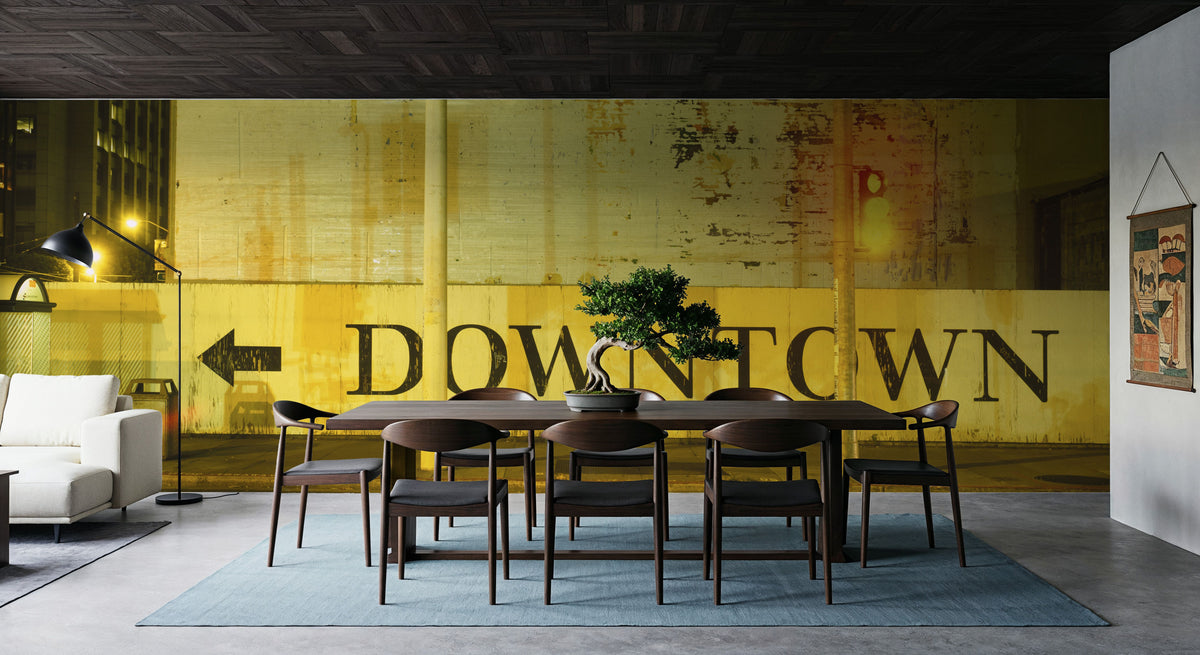 Downtown Directions Mural Wallpaper - room preview 03