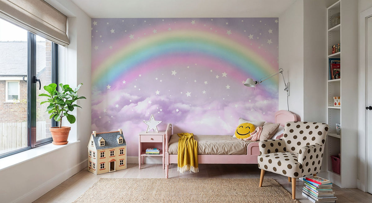 Magic Rainbow Mural Wallpaper - room preview 03