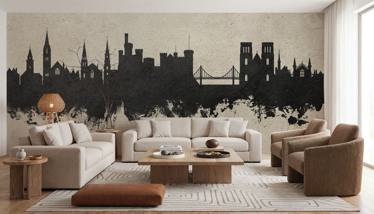 Inverness Scotland Skyline Concrete Mural Wallpaper - room preview 03