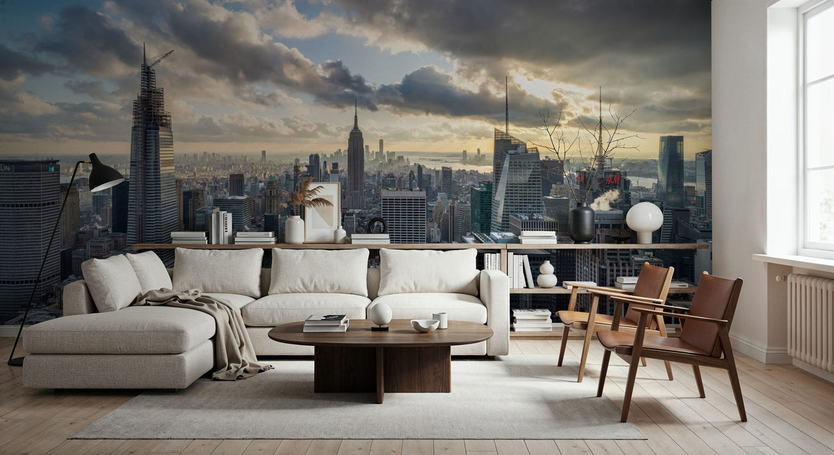 Cloudy Skyline Mural Wallpaper - room preview 03