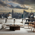 Cloudy Skyline Mural Wallpaper - room preview 03