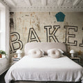 Vintage Bakery Sign Mural Wallpaper - room preview 03