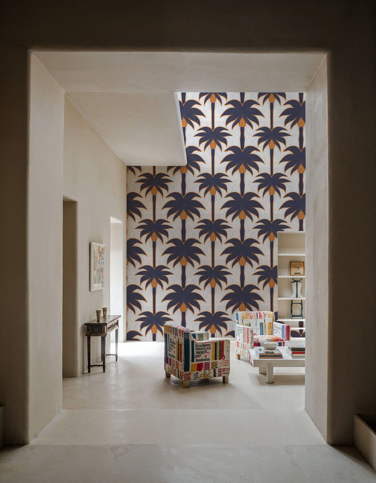Graphic Palms, Grape Mural Wallpaper - room preview 03
