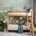 Field of Poppies Bright Cream Crop Mural Wallpaper - room preview 03