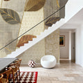Bohemian Leaves I Neutral Mural Wallpaper - room preview 03
