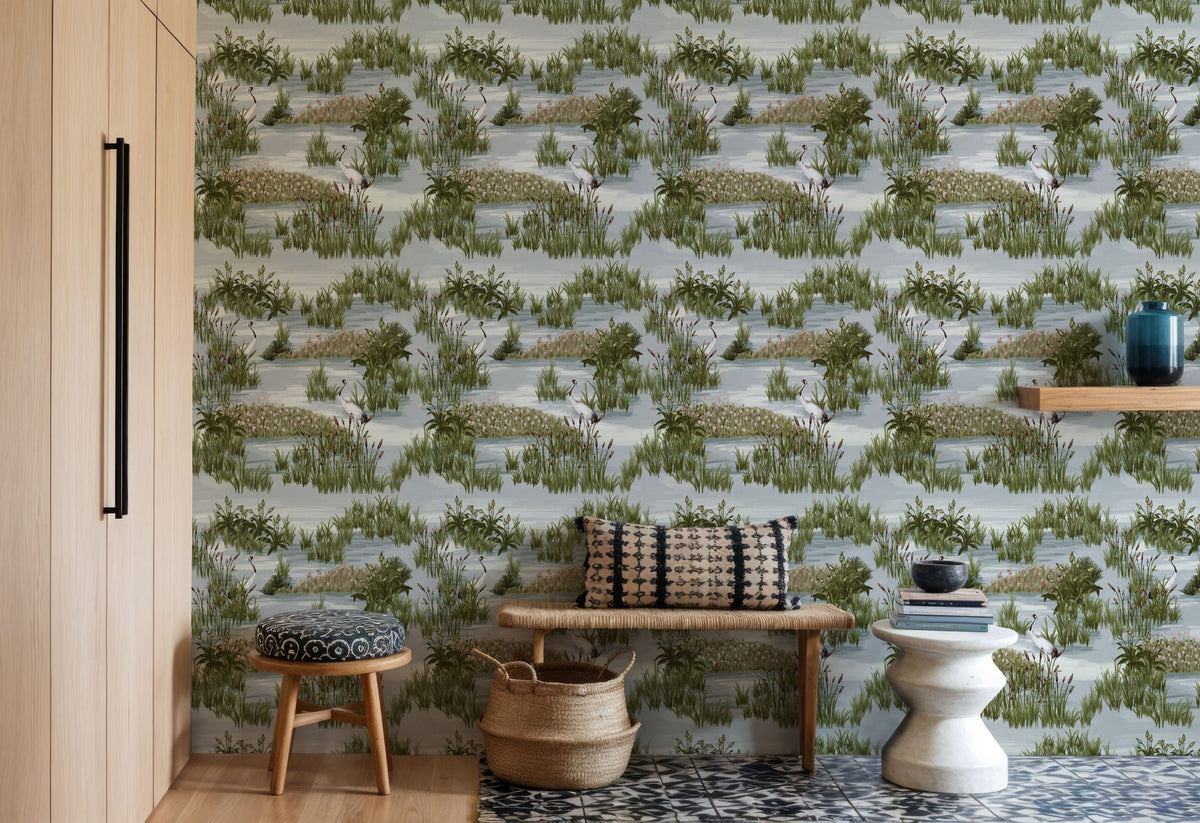 Heron Lake Mural Wallpaper - room preview 03