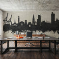 Southampton England Skyline Concrete Mural Wallpaper - room preview 03