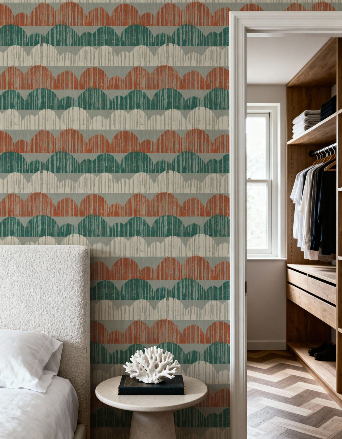 Woodland Horizons Gray Mural Wallpaper - room preview 03