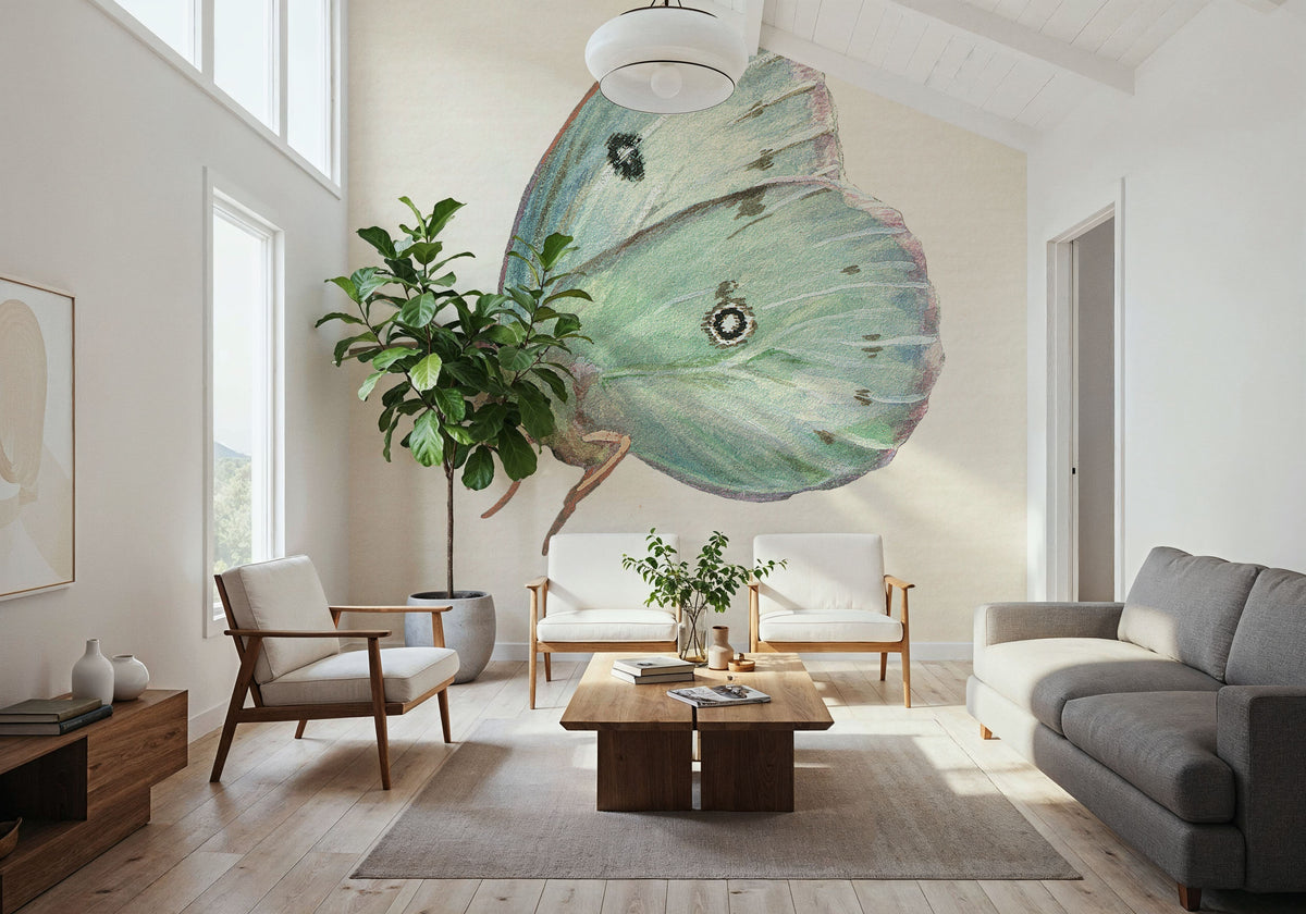 Honeybloom Butterfly IV Mural Wallpaper - room preview 03