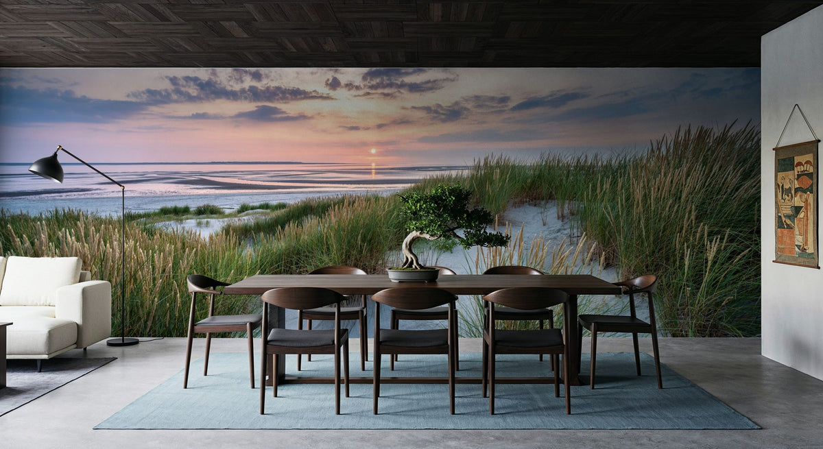 Beach Grass Sunset Mural Wallpaper - room preview 03