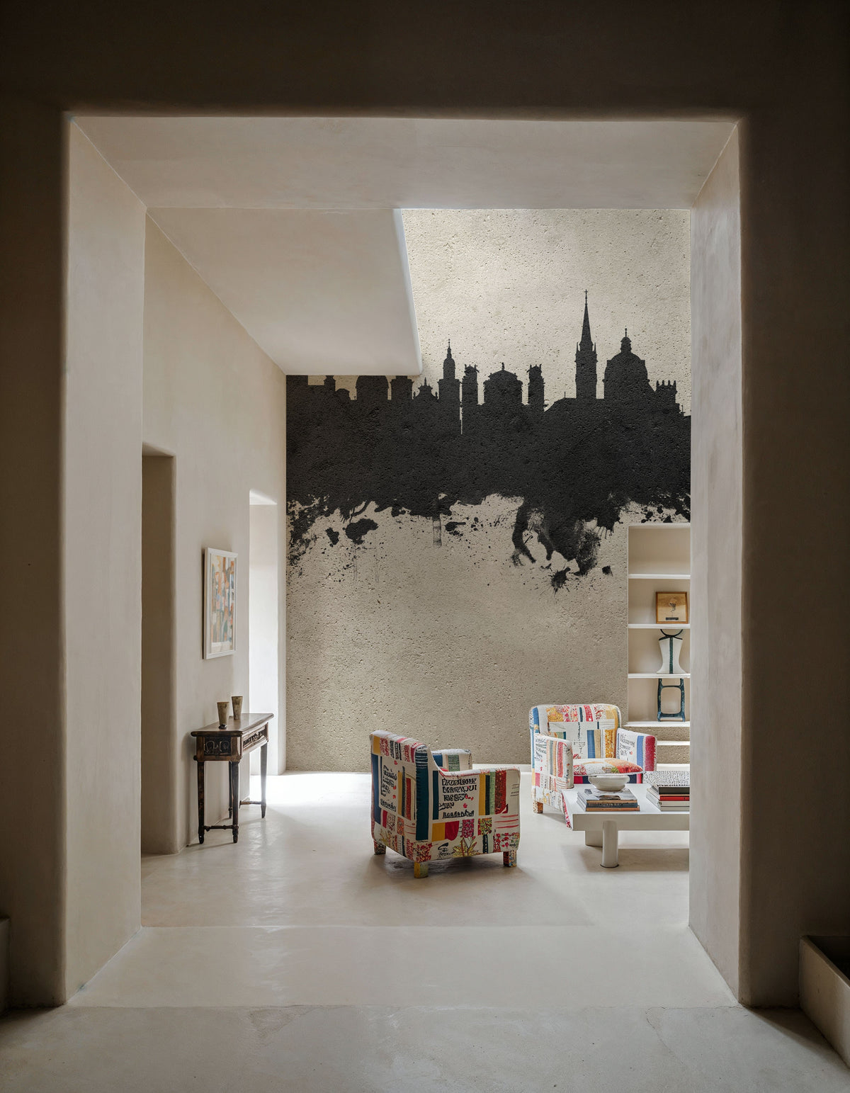 Salzburg Austria Skyline Concrete Mural Wallpaper - room preview 03