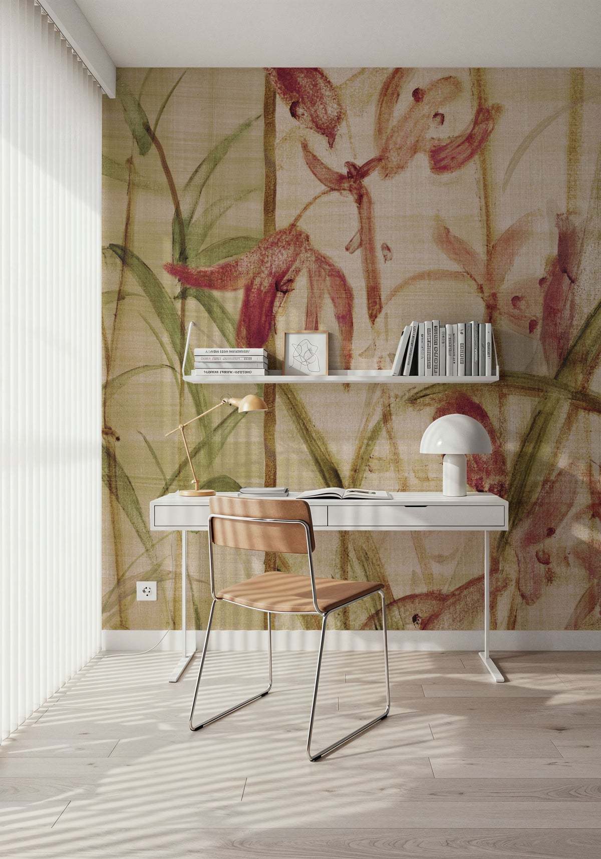 Orchids Cropped I Mural Wallpaper - room preview 03