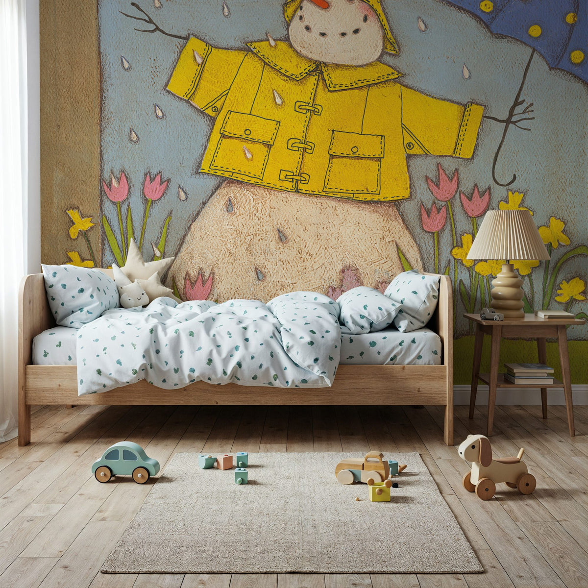 Seasonal Snowman IV Mural Wallpaper - room preview 03