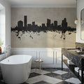 Grand Rapids Michigan Skyline Concrete Mural Wallpaper - room preview 03