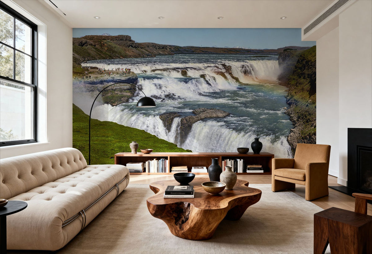 Majestic Rainbow Falls Mural Wallpaper - room preview 03