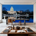 Capitol Twilight Mural Wallpaper - Blue Tone - room preview 03