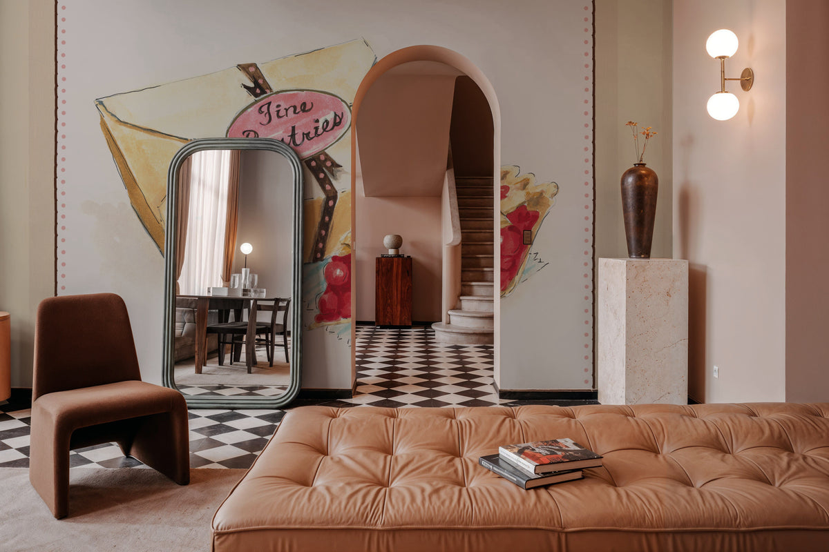 Slice of Pie on Stripes Mural Wallpaper - room preview 03