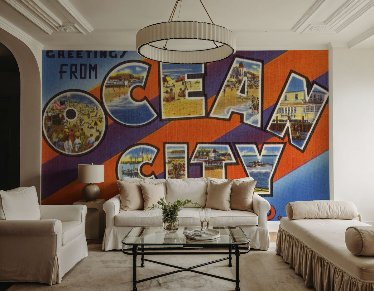 Greetings From Ocean City MD. Mural Wallpaper - room preview 03