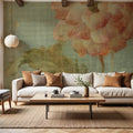 Poppy on Sage Mural Wallpaper - room preview 03