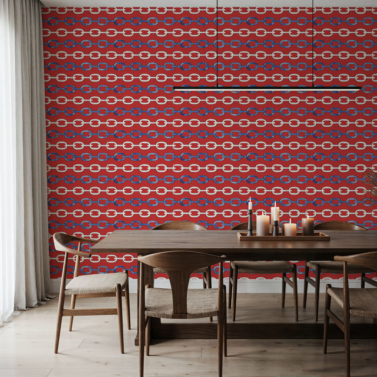 Seafood Shanty Red V Mural Wallpaper - room preview 03