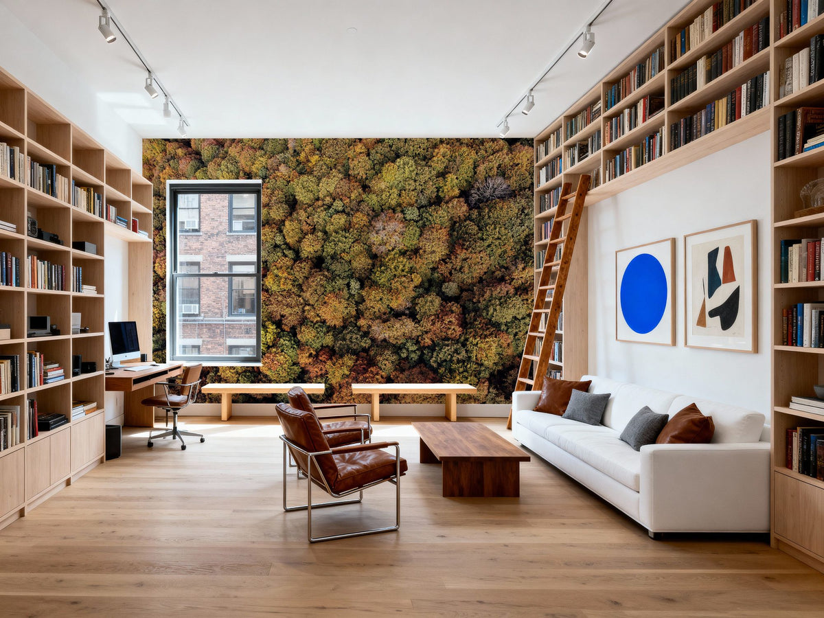 Aerial Forest Mural Wallpaper - room preview 03