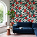 Pomegranate, Snow Mural Wallpaper - room preview 03