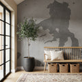 Yellowstone Lake Grey Mural Wallpaper - room preview 03