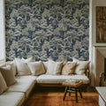Park Trees, Blue Mural Wallpaper - room preview 03
