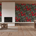 Yuletide Camelia, Coffee Mural Wallpaper - room preview 03