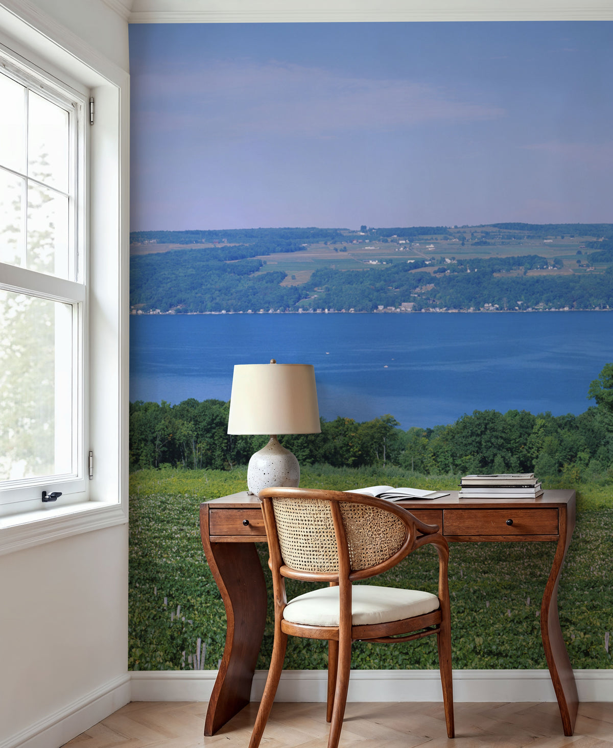 Vineyard Lakeside Serenity Mural Wallpaper - room preview 03