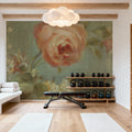 Rose on Sage Mural Wallpaper - room preview 03