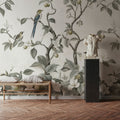Bird Harmony, Muted Mural Wallpaper - room preview 03