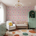 Flowers of the Cactus Pink Mural Wallpaper - room preview 03