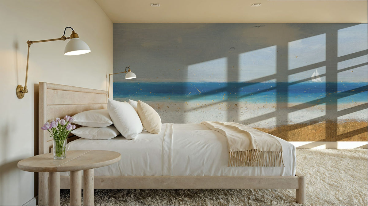 Beach Horizon Mural Wallpaper - room preview 03