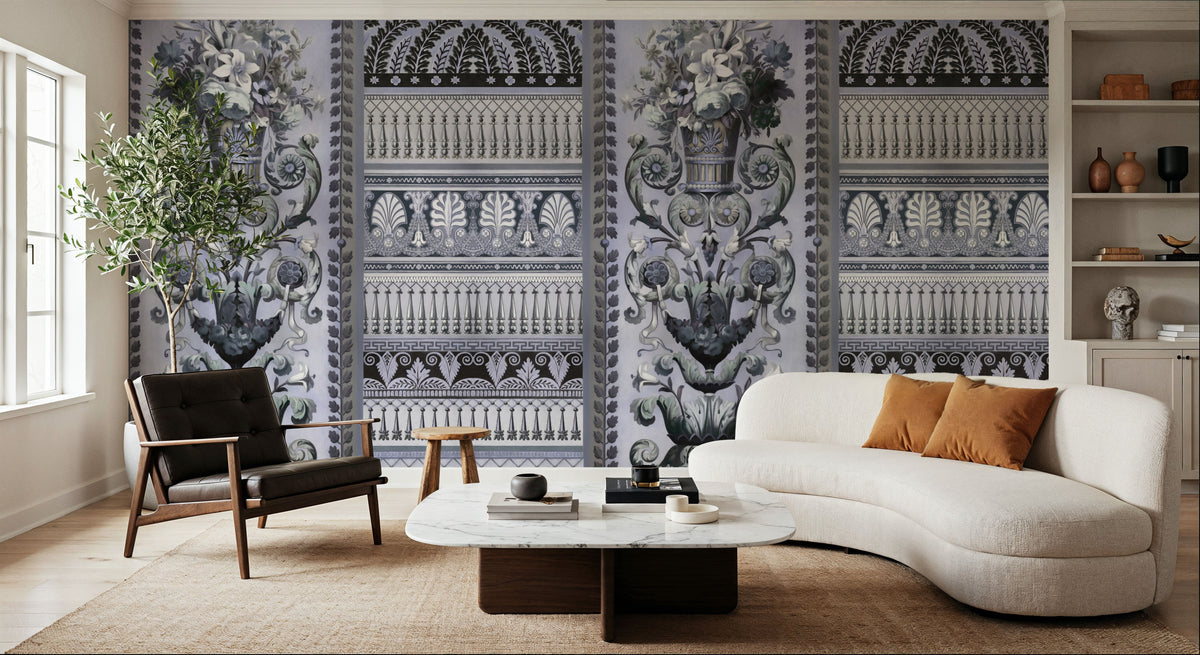 Flower Mountain, Lavender Mural Wallpaper - room preview 03
