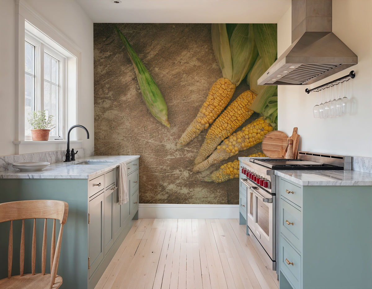Harvest Corn Mural Wallpaper - room preview 03