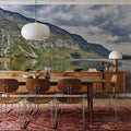 Azure Alpine Mirror Mural Wallpaper - room preview 03