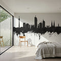 Vienna Austria Skyline Black & White Mural Wallpaper - room preview 03