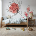 Line Flower II Mural Wallpaper - room preview 03
