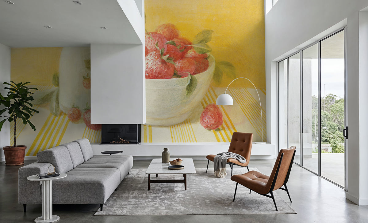 Strawberries and Cream Mural Wallpaper - room preview 03