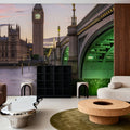 Big Ben and Westminster Bridge At Sunset Mural Wallpaper - room preview 03