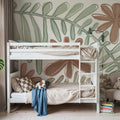 Fern and Flower Lines Mural Wallpaper - room preview 03