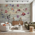 Twisted Flowers Mural Wallpaper - room preview 03